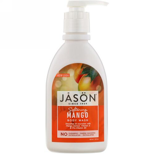 Jason Natural, ボティウォッシュ、軟化効果のマンゴー、30 fl oz (887 ml) (Discontinued Item)