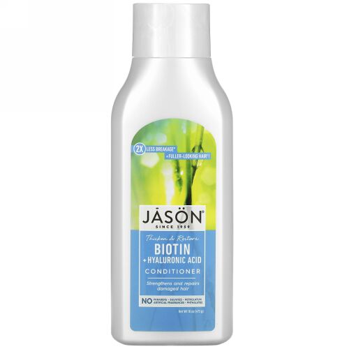 Jason Natural, コンディショナー、リストラティブビオチン、16 oz (454 ml)