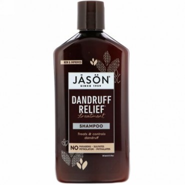 Jason Natural, Dandruff Relief Treatment Shampoo , 12 fl oz (355 ml)