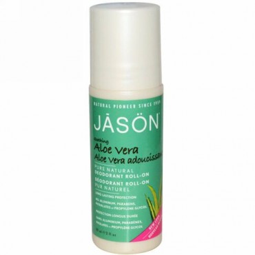 Jason Natural, デオドラントロールオン、アロエベラ、3液量オンス(89 ml) (Discontinued Item)