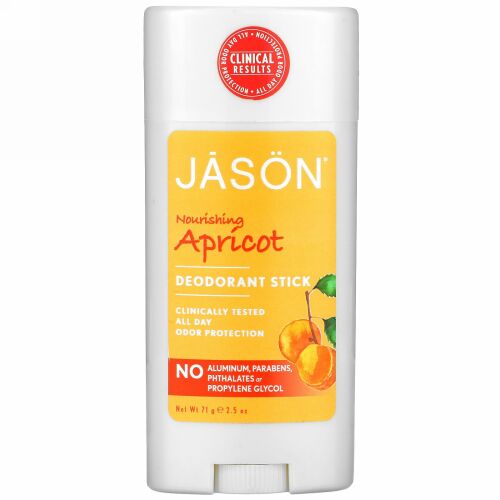 Jason Natural, デオドラントスティック、 アプリコットの栄養、 2.5 オンス (71 g)