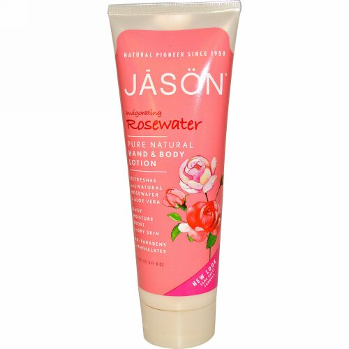 Jason Natural, ハンド＆ボディローション, ローズウォーター, 8オンス (227 g) (Discontinued Item)
