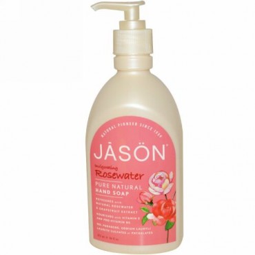 Jason Natural, ハンドソープ, さわやかなローズウォーター, 16 fl oz (473 ml) (Discontinued Item)