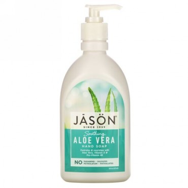 Jason Natural, ハンドソープ、スーシングアロエベラ、16 fl oz (473 ml)