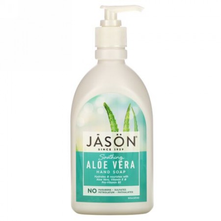 Jason Natural, ハンドソープ、スーシングアロエベラ、16 fl oz (473 ml)