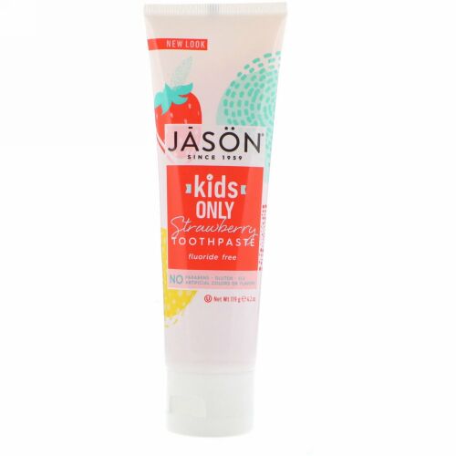 Jason Natural, キッズオンリー! ナチュラルトゥースペースト, ストロベリー, 4.2 oz (119 g)