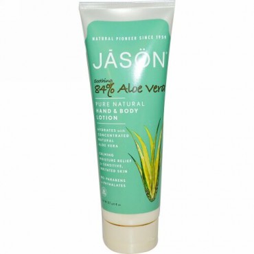 Jason Natural, Pure Natural Hand & Body Lotion, Soothing Aloe Vera, 8 oz (227 g)