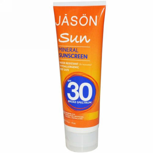 Jason Natural, サン、 ミネラルサンスクリーン、 SPF 30、 4オンス (113 g) (Discontinued Item)
