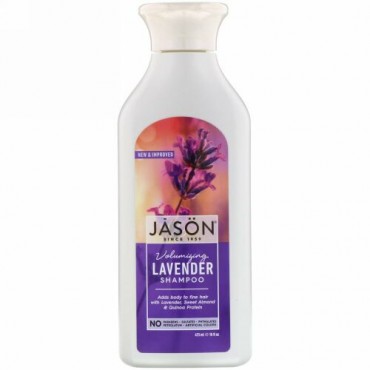 Jason Natural, ピュアナチュラル・シャンプー、ボリュームを与えるラベンダー、16 fl oz (473 ml)