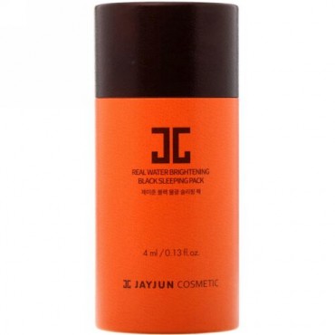 Jayjun Cosmetic, リアルウォーターブライトニングブラックスリーピングマスク、10袋、.13 fl oz (4 ml) (Discontinued Item)