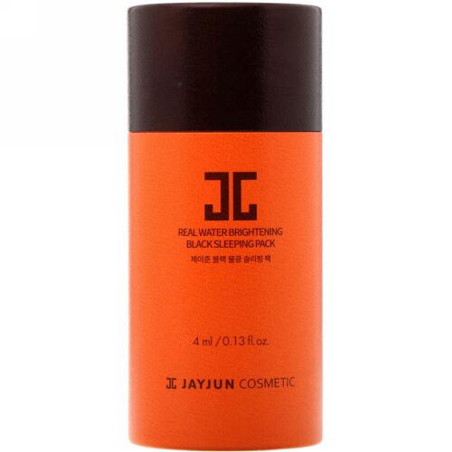 Jayjun Cosmetic, リアルウォーターブライトニングブラックスリーピングマスク、10袋、.13 fl oz (4 ml) (Discontinued Item)