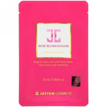Jayjun Cosmetic, Rose Blossom Mask, 1 Sheet, 0.84 fl oz (25 ml) (Discontinued Item)