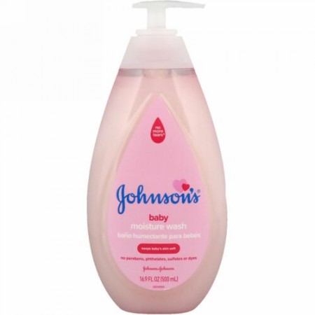 Johnson & Johnson, Baby Moisture Wash, 16.9 fl oz (500 ml)