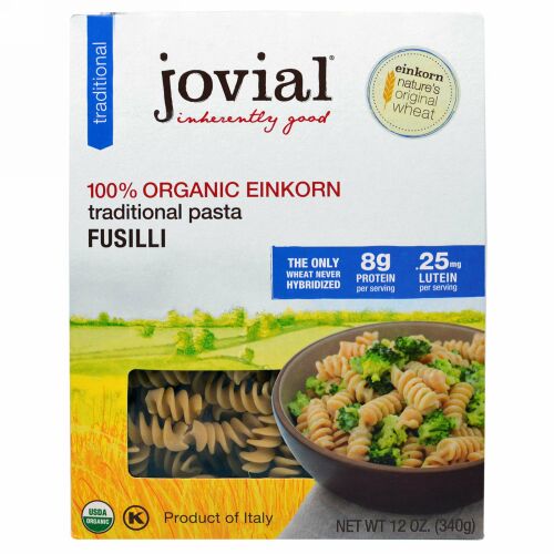 Jovial, オーガニック・トラディショナル・パスタ、フジッリ、12オンス（340 g） (Discontinued Item)