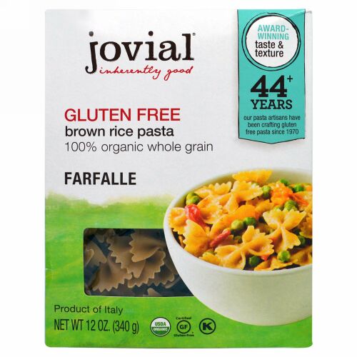 Jovial, オーガニック玄米パスタ、ファルファーレ、12オンス（340 g）