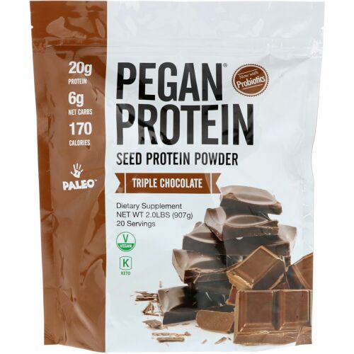 Julian Bakery, Peganプロテイン、シードプロテインパウダー、トリプルチョコレート、2 lbs (907 g) (Discontinued Item)