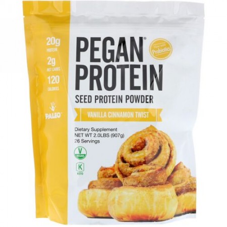 Julian Bakery, ペガンプロテイン、シードプロテインパウダー、バニラシナモンツイスト、2ポンド (907 g) (Discontinued Item)