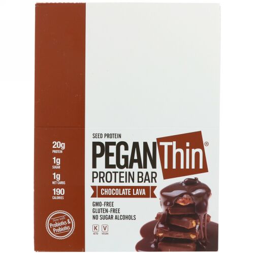 Julian Bakery, ペイガンシンプロテインバー、チョコレートラヴァ、12本、各2.29オンス (65 g)