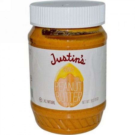 Justin's Nut Butter, ハニーピーナッツバターブレンド, 16オンス (454 g) (Discontinued Item)