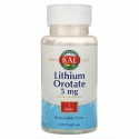 KAL, リチウムオロテート、5mg、植物性カプセル120粒
