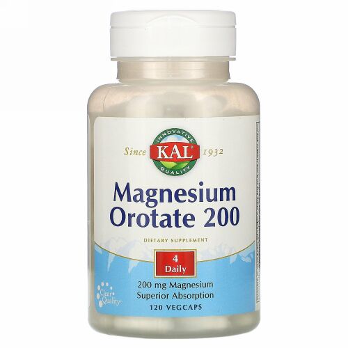 KAL, Magnesium Orotate 200, 200 mg, 120 Vegcaps