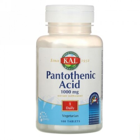 KAL, パントテン酸、1000 mg、100 錠
