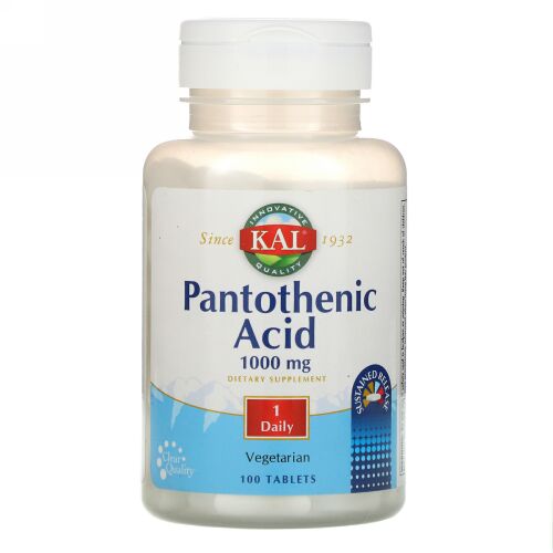 KAL, パントテン酸、1000 mg、100 錠