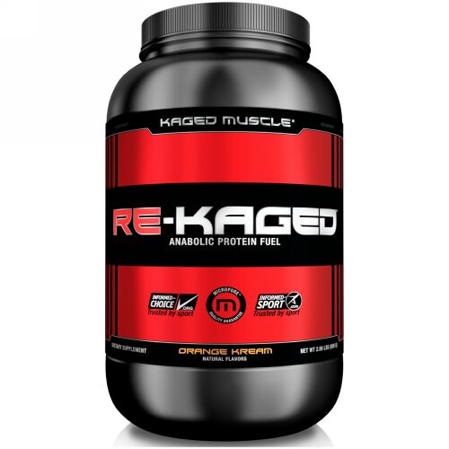 Kaged Muscle, Re-Kaged、タンパク同化栄養補給、オレンジクリーム、2.06ポンド (936 g)