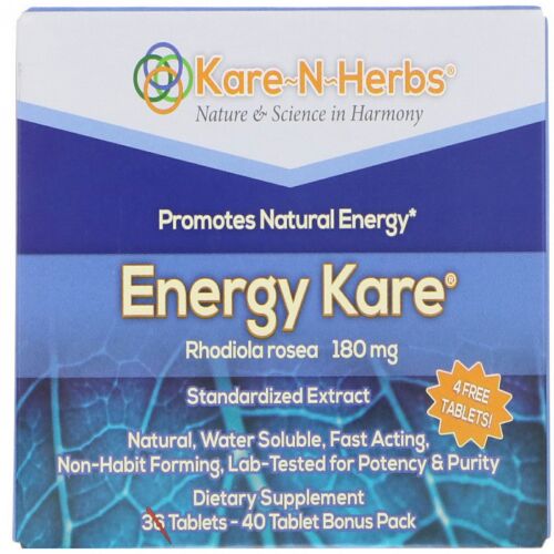 Kare n Herbs, エネルギーケア、40錠 (Discontinued Item)