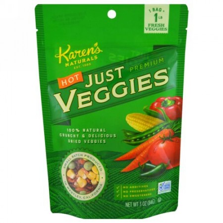 Karen's Naturals, ホット・ジャスト・ヴェジー, 4 オンス (112 g) (Discontinued Item)