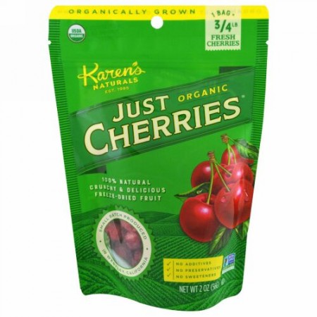 Karen's Naturals, Just Organic Cherries、2 oz (56 g) (Discontinued Item)
