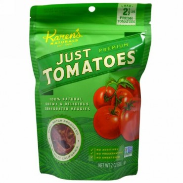 Karen's Naturals, Just Tomatoes、プレミアム、2 オンス (56 g)