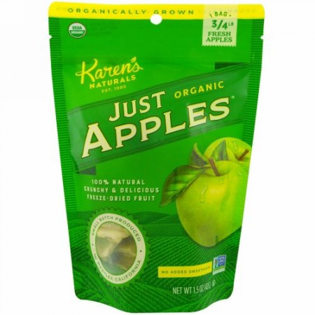 Karen's Naturals, オーガニック・ジャストアップル, 1.5 オンス (42 g) (Discontinued Item)