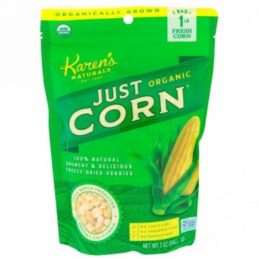 Karen's Naturals, オーガニックコーン, 3 oz (84 g)
