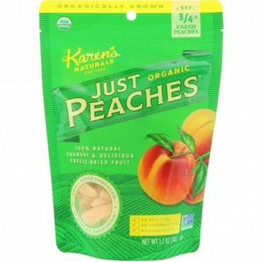 Karen's Naturals, Organic Just Peaches, 1.2 oz (34 g) (Discontinued Item)