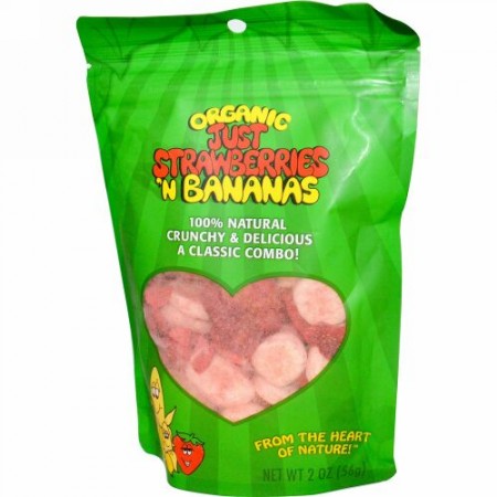 Karen's Naturals, オーガニック・ジャストストロベリー・アンド・バナナ, 2 オンス (56 g) (Discontinued Item)