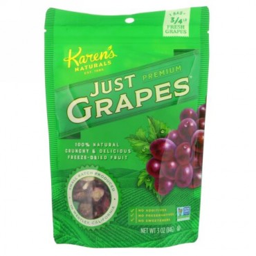 Karen's Naturals, Premium, Just Grapes, 3 oz (84 g) (Discontinued Item)