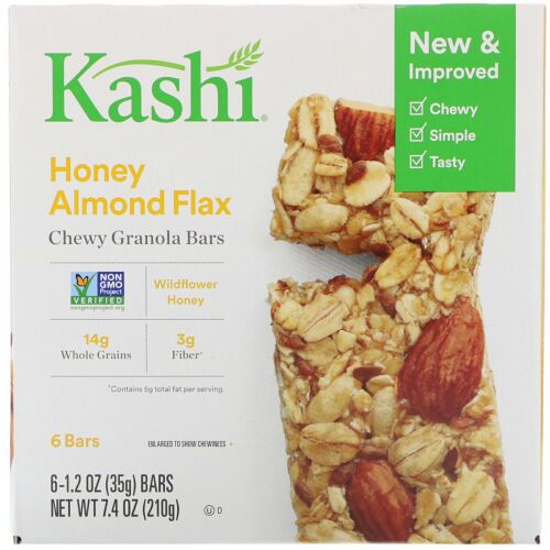 Kashi, TLCオールナチュラル・チューイーグラノラバー、ハニーアーモンドフラックス、6 - 1.2オンス (35 g) バー