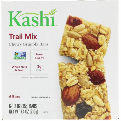 Kashi, 噛みでがあるグラノーラバー, トレイルミックス, 6バー, 1.2オンス (35g)
