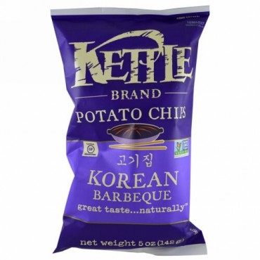 Kettle Foods, ポテトチップス、焼肉味、5 oz (142 g)