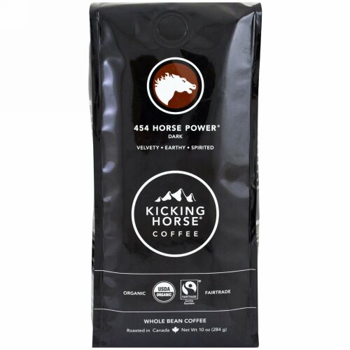 Kicking Horse, 454 Horse Power、ダーク、ホールビーンコーヒー、10 oz (284 g) (Discontinued Item)