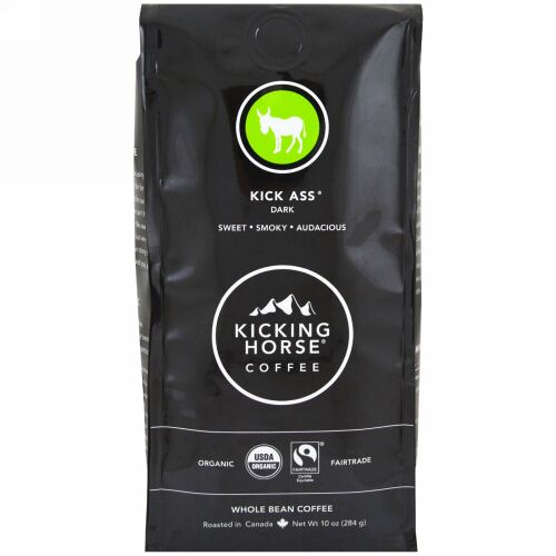 Kicking Horse, キック・アス、ダーク、ホールビーンコーヒー、10 oz (284g) (Discontinued Item)