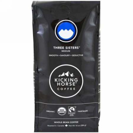 Kicking Horse, スリーシスターズ、ミディアム、ホールビーンコーヒー、10 oz (284 g) (Discontinued Item)