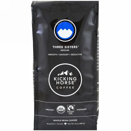 Kicking Horse, スリーシスターズ、ミディアム、ホールビーンコーヒー、10 oz (284 g) (Discontinued Item)