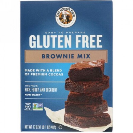 King Arthur Flour, グルテンフリーブラウニーミックス、 17 oz (482 g) (Discontinued Item)