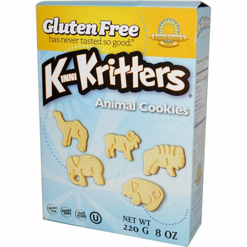 Kinnikinnick Foods, KinniKritters®, アニマルクッキー, 8 オンス (220 g) (Discontinued Item)