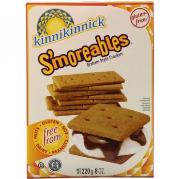 Kinnikinnick Foods, スモラブルズ(S'moreables)、グラハムスタイルクラッカー、8 oz (220 g) (Discontinued Item)