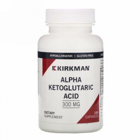 Kirkman Labs, アルファ-ケトグルタル酸, 300 mg, 100 カプセル