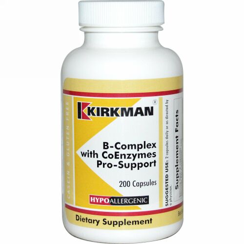Kirkman Labs, コエンザイム入りビタミンB群プロサポート, カプセル200粒 (Discontinued Item)