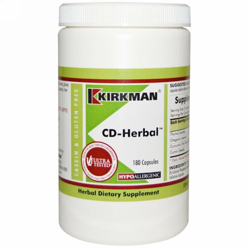 Kirkman Labs, CD-Herbal™（CD ハーブ）、180 カプセル (Discontinued Item)
